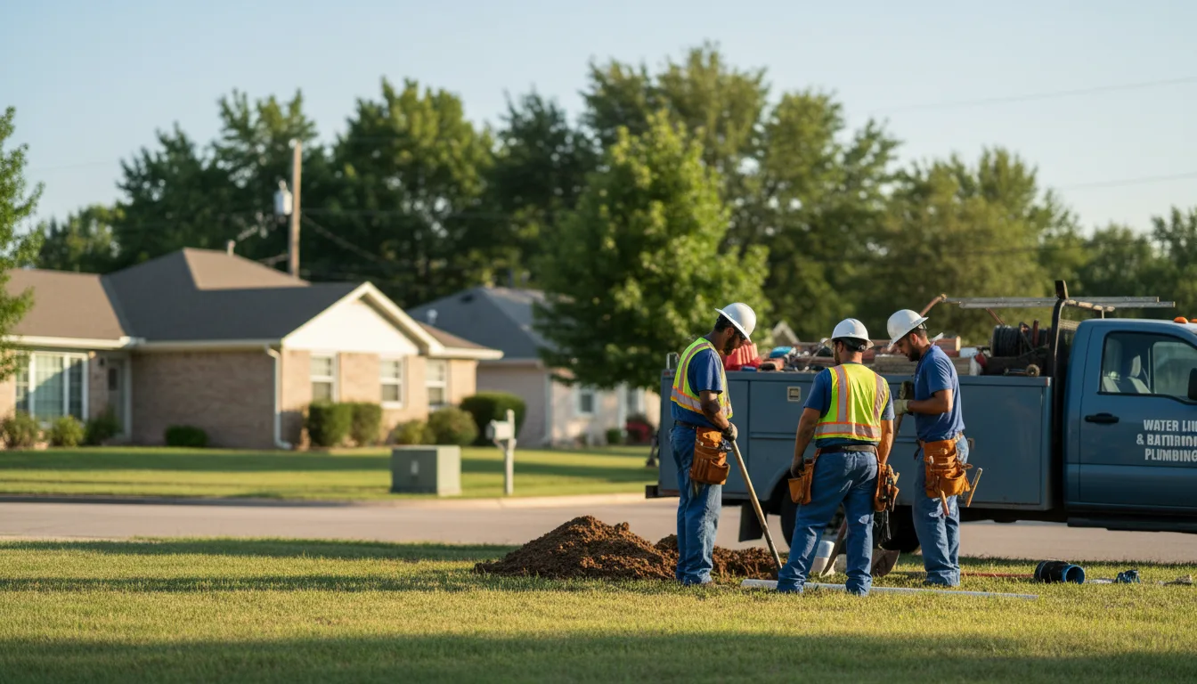 Residential water line and bathroom plumbing service in Concho, AZ